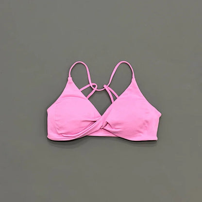 HISTELLO Vision Sports Bra Women Cross Back Seamless Yoga Bra With Removable Pads Backless Underwear Gym Running Sports Top