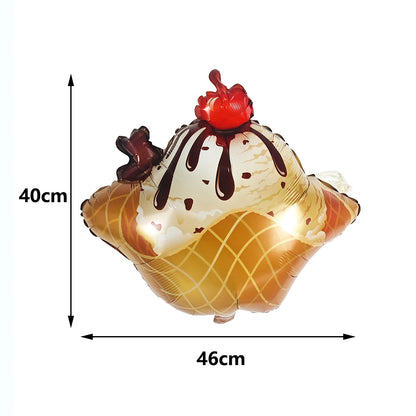 Ice Cream Balloons Sweet Candy Balloon Ice Cream Shaped Balloons for Summer Beach Birthday Baby Shower Party Decoration
