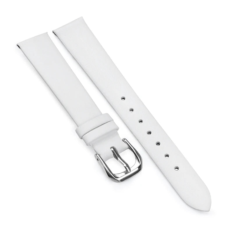 Gold Buckle Soft Cowhide Leather Bracelet Womens Fashion Wristwatch Watchband 8mm 10mm 12mm 13mm 14mm 15mm 16mm 17mm Watch Strap