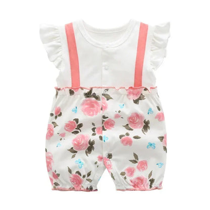 3-18 Month baby Summer clothes rompers girls overalls short Sleeve bodysuit cotton baby clothing jumpsuit newborn Girl onesies