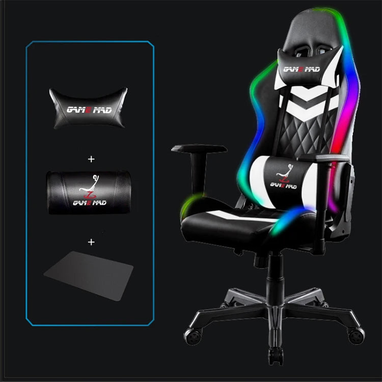 PU Leather Computer Gaming Chair High Quality RGB Racing Gamer Chair Soft PC Luxury Gaming Chair  for Sale