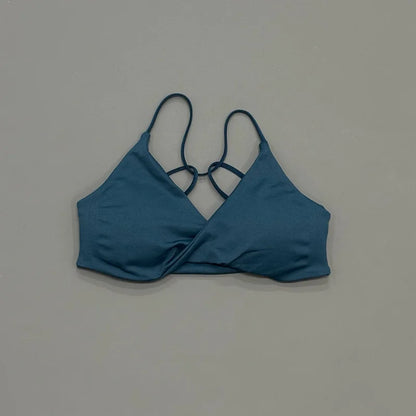 HISTELLO Vision Sports Bra Women Cross Back Seamless Yoga Bra With Removable Pads Backless Underwear Gym Running Sports Top
