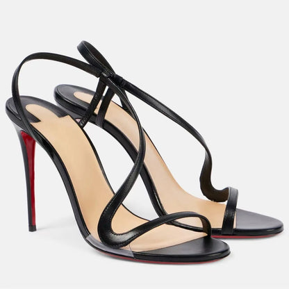 Ladies' Summer New Multi Color Serpentine Grass Stiletto Sandals Sexy Party Fashion Show 35-44 Large Women's Sandals