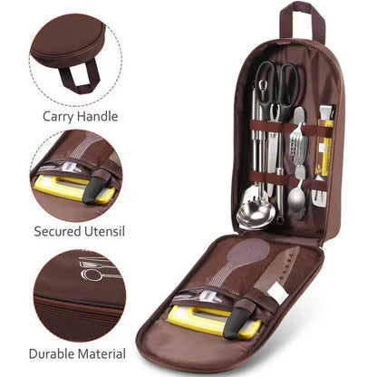 Camping Kitchen Utensil Organizer Bag,Waterproof Travel Storage Pouch for Cooking Tool,Organizer Pouch for Outdoor Cooking Tools