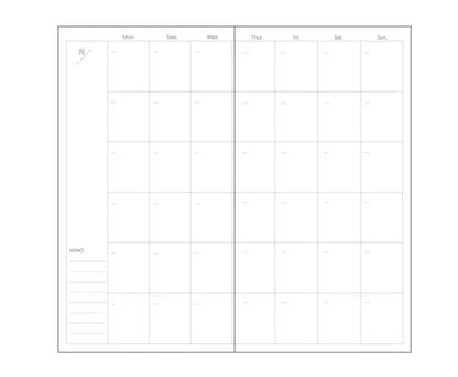 15Sheets Carft Refill Spiral Binder Inner Page Line Blank Craft Grid Inside Paper Stationery