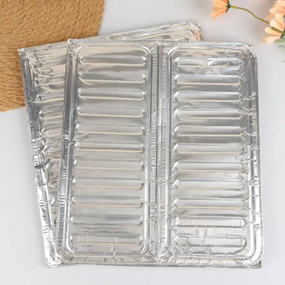 【ZYAA-1】2Pcs Anti-Splashing Stove Oil Baffle Plate Aluminum Cooker Shield Cooking Frying Oil Splash Guard Microwave Oven Covers