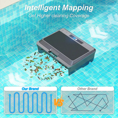 Upgraded Solar Pool Cleaner Powered Robotic Pool Vacuum Surface Cleaner with Remote Control Dual Charging Option of Pool Skimmer