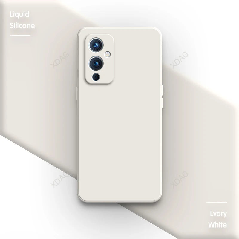 Square Liquid Silicone for OnePlus One Plus 7 7T 8 8T 9 Pro 9R 9RT T 10R Ace Nord N20 Original Soft Camera Protective Back Cover