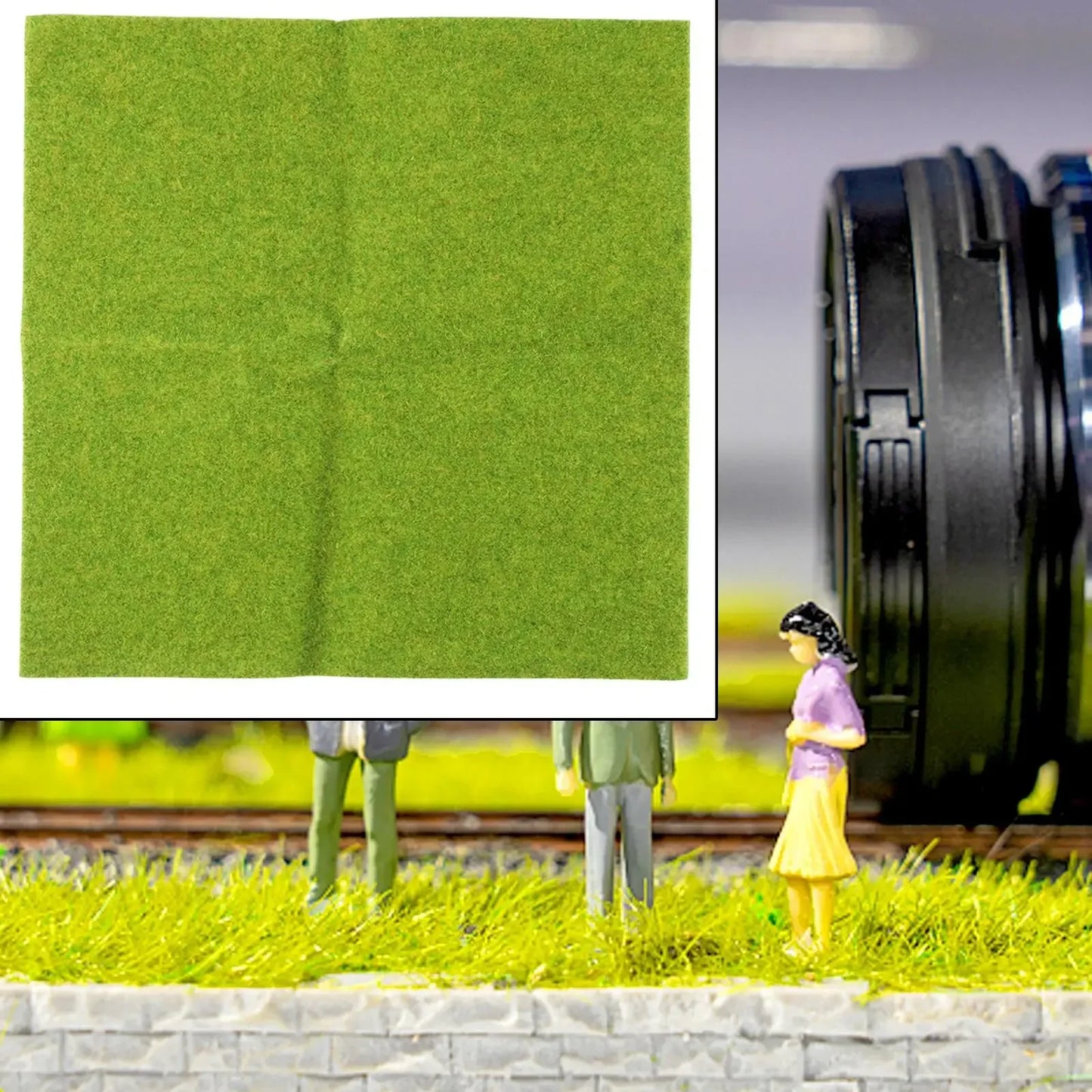 25cm artificial grass Miniature terrain mat scale model landscape train railway scenery architectural layout material garden