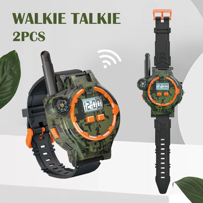 2Pcs Electronic Walkie Talkie Watch Toys, Creative Rechargeable Walkie Talkie With Compass Spying Gadgets Gifts for Kids