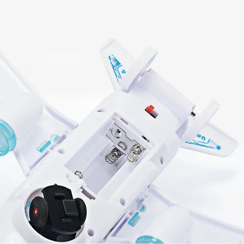 Children Electronic Aeroplane Toy with Music Autopilot Rotation Flash Sound Plane Educational Toy Christmas Gift for Kids