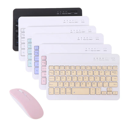 NEW Wireless Keyboard Mobile Phone Tablet Computer Bluetooth Keyboard Mouse 1Set