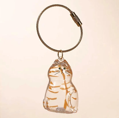 Animal Zinc Alloy 3D Pet Keychain Charm | DIY Dog Hair Storage Pendant | Bag & Keyring Accessory