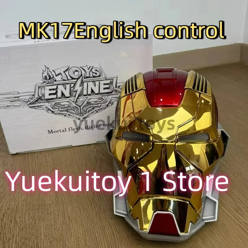 Newly Upgraded Iron Man Helmet Mk5 Mk50 Mk17 Wearable Voice Controlled Opening And Closing Classic Collectible Ornaments Gifts