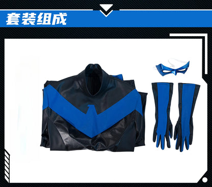 Nightwing Cosplay Costume Uniform Halloween Carnival Party Christmas Play Role Clothes Clothing