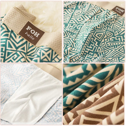 1/3 Pcs Men's Cotton Boxer Shorts Breathable Comfortable Underwear Man Printed Trendy Ethnic Retro Square Underpant Male Panties