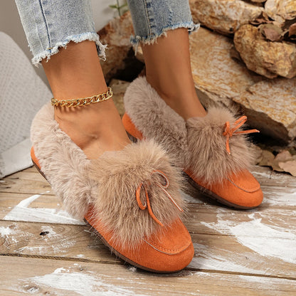 Casual Flat Shoes, Large Size, Round Toe, One-piece, Low Heel, Women's Shoes