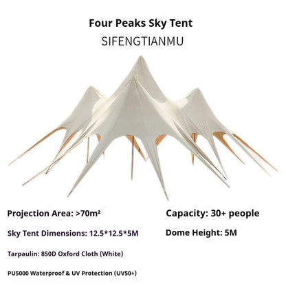 Large Outdoor Canopy Tent Sun Shade Shelter Heavy Duty Waterproof Star Canopy for Camping Backyard Party Wedding Party