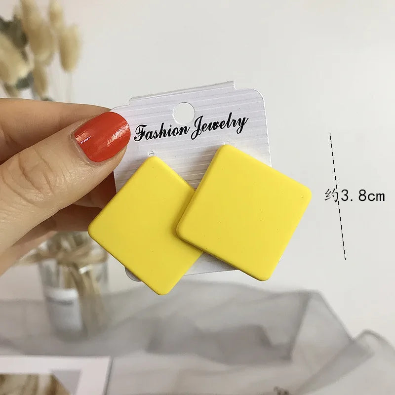 Simple Big Round Star Heart Hoop Earrings For Women Geometric Plastic Exaggerated Earring Hyperbole Trendy Ring Earrings Jewelry