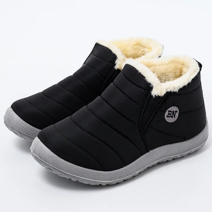 Kidmi Winter Warm Soft Women Shoes Thickened Cold-proof Velvet Cotton Shoes Waterproof Warm Soft Soles Waterproof Cotton Shoes