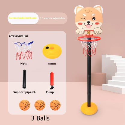 Children's Version Vertical Adjustable Lifting Basketball Rack Outdoor Home Indoor Sports Crtoon Rebound Parent-child Interacti
