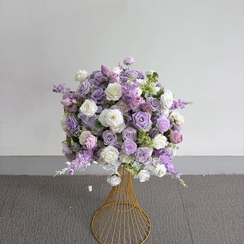 70/60/30cm White Rose Green Plants Leaf Artificial Flower Ball Wedding Table Centerpiece Decor Marriage Banquet Road Lead Floral
