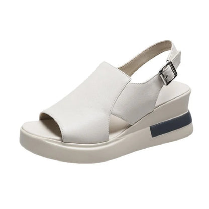 2026 Summer Wedge Platform Sandals Fashion Retro Romen Beach Shoes Ladies Casual Peep Toe Soft Comfortable Sandalias De Mujer