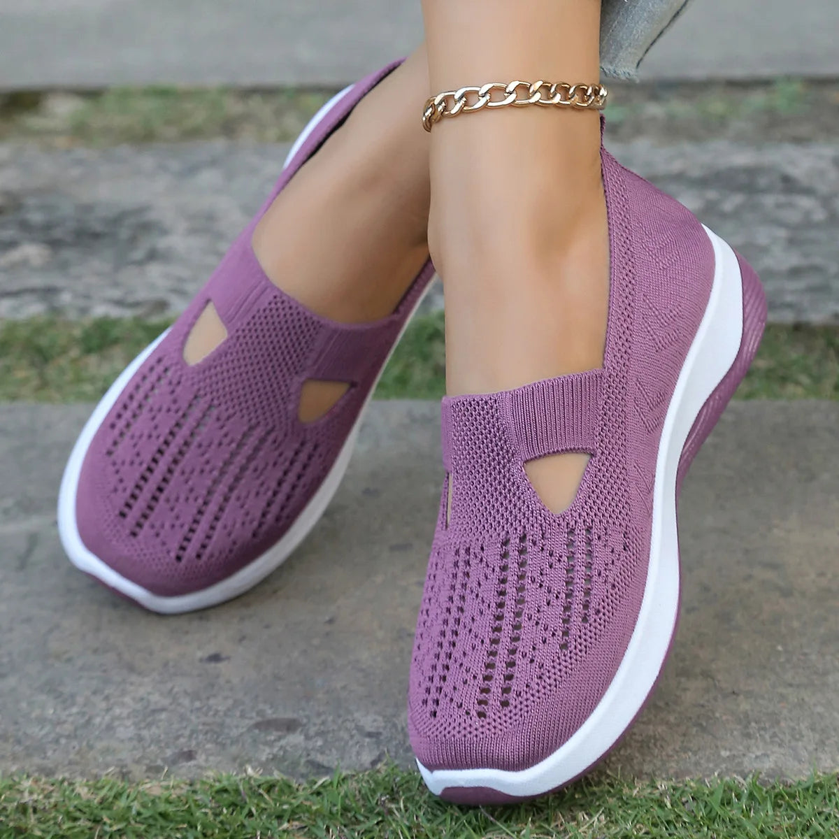 Fashion New Women's Sports Shoes, Fashionable, Breathable, Lightweight, Non-slip, Wear-resistant, Casual Sports Shoes, Flat Shoe