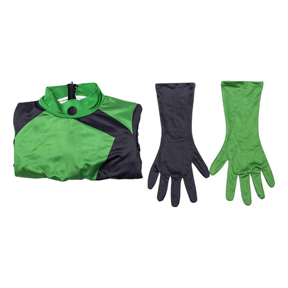 Anime character Shego cosplay costumesexy jumpsuitsuitable for womentight jumpsuitgloves Halloween carnival party costume