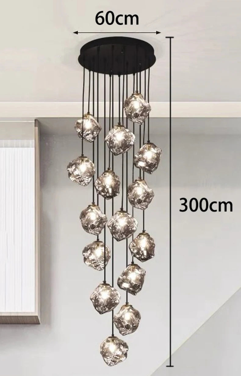 Modern home decor led lights pendant light lamps forstaircase Chandeliers for living room hanging light indoor lighting