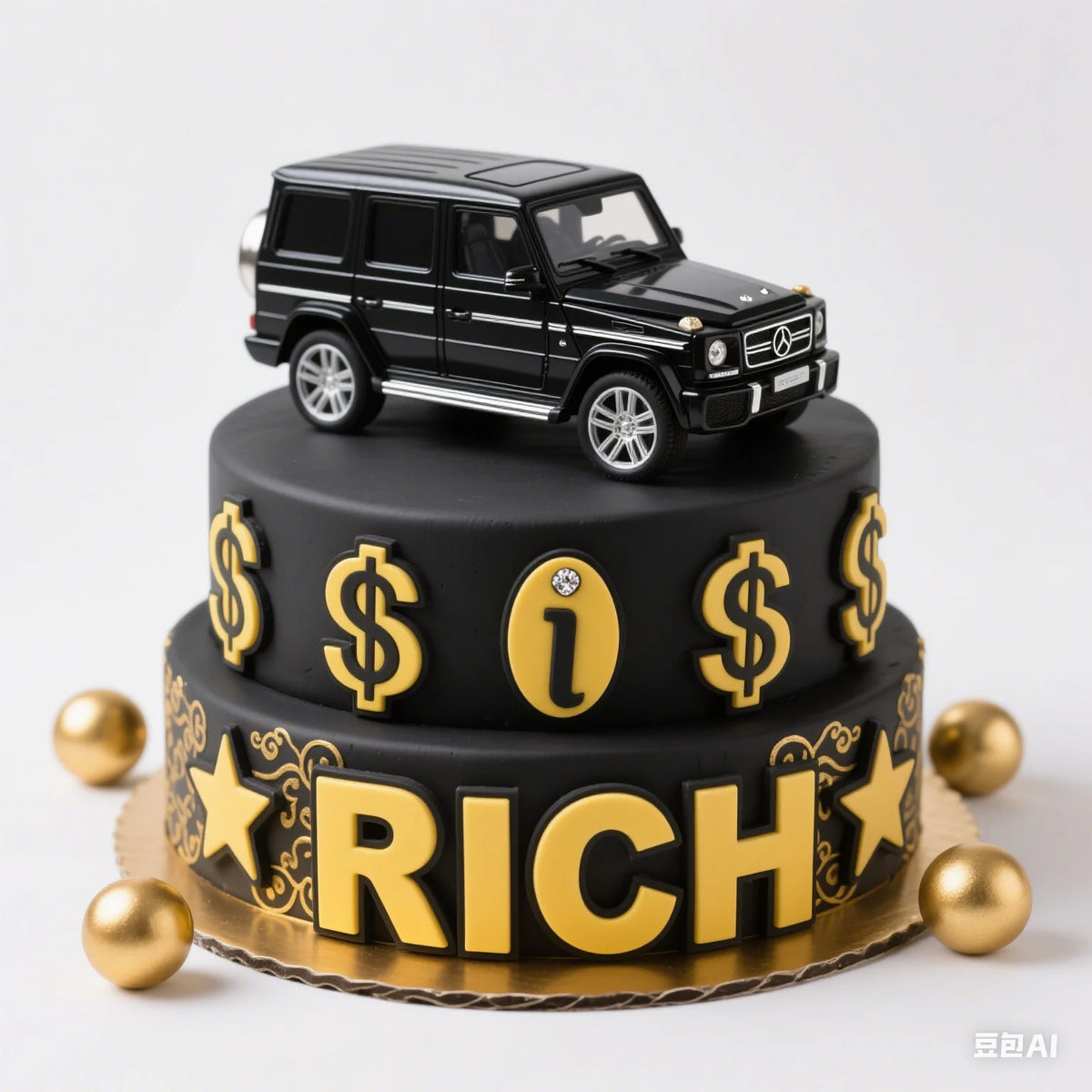 Dollar Cake Topper Car Figurine Money Cake Decorations For Richman Birthday Party Supplies Rich Money Dollar Theme Party Decors