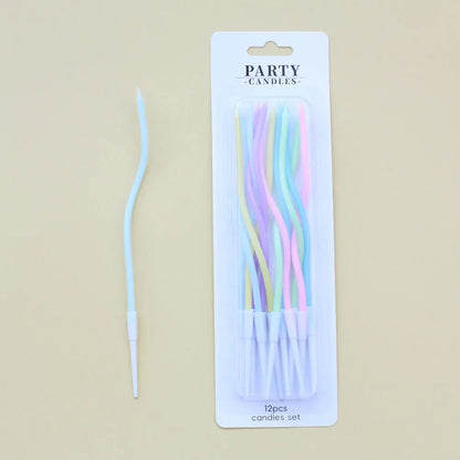 6/12/48pcs Birthday Candles Spiral Cake Candles  Long Thin Cake Candles For Wedding Party And Cake Decoration
