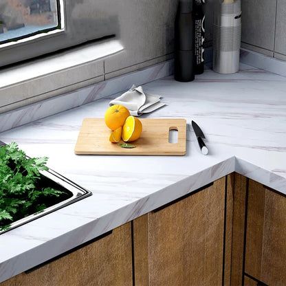 Marble Self Adhesive Foil Wallpaper for Desktop Cabinet Decor PET Paper in Rolls Waterproof Oil Proof Stickers for Kitchen Wall