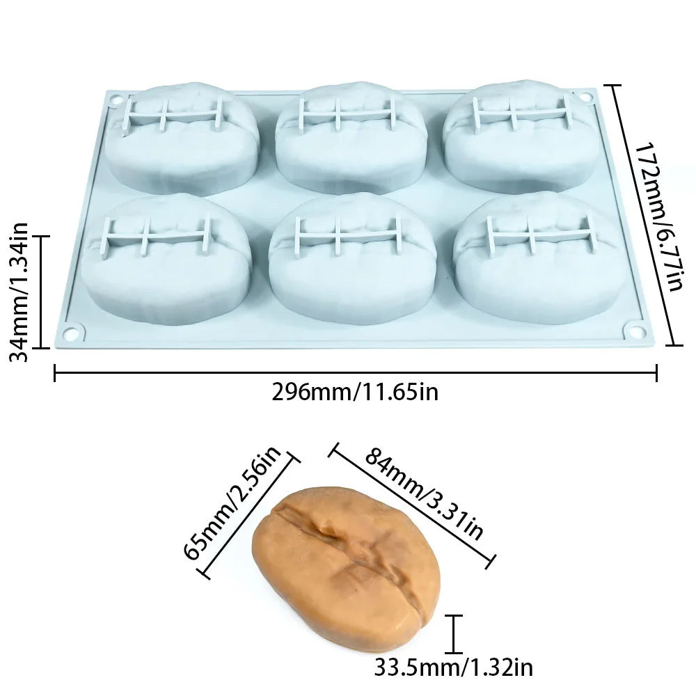 DIY Silicone Mold Nut-Shaped Pistachio/Almond/Pecan/Coffee Bean Mousse Mold Candles Chocolate Ice Mould Kitchen Cake Decor Tool