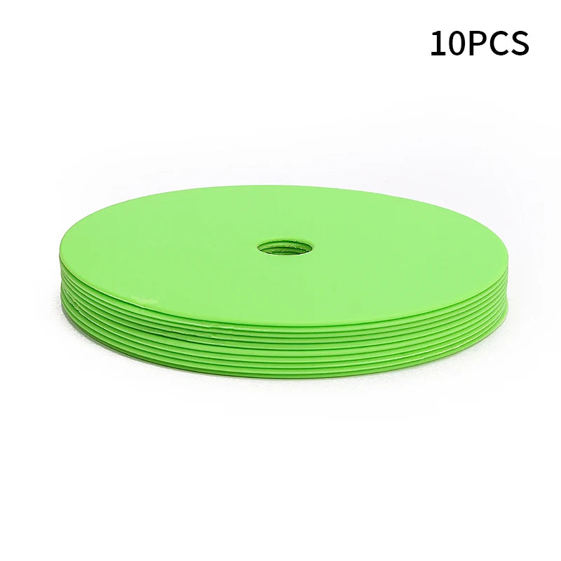 10 pieces of high quality football basketball training auxiliary sports training equipment accessories with holes landmark pad