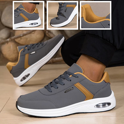 Men's Casual Sports Shoes Waterproof Walking Sports Shoes Casual Men's Leather Sports Shoes Non-slip Shoes Men's Tennis Shoes