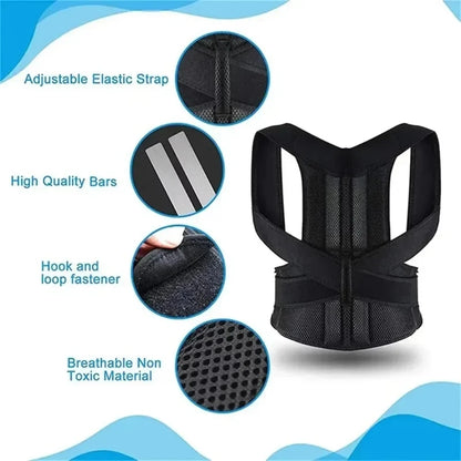 Adjustable Posture Corrector Men Women Breathable Anti Hunchback Back Brace Lumbar Support Shoulder Straightener