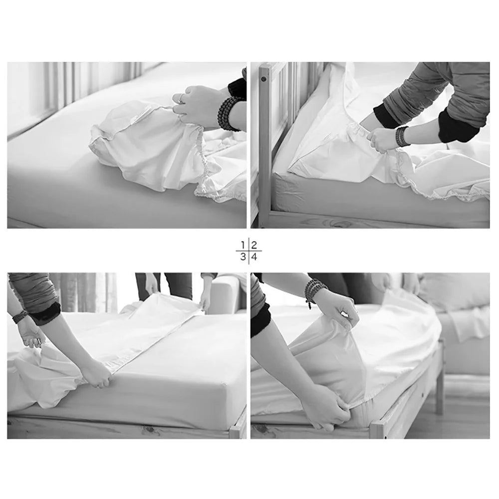 Custom Fitted Sheet from Photos, Personalized Bed Sheets for Home Decor, Customized DIY Bed Cover Deep Pocket with 2 Pillowcase