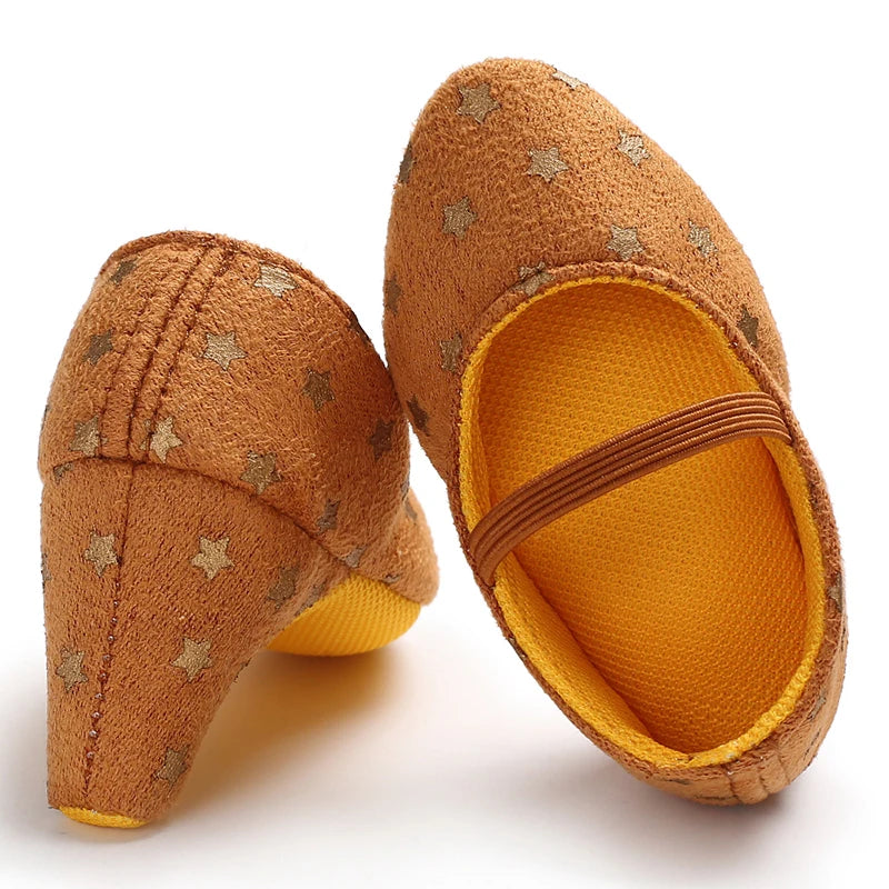 Newborn Infant Baby Fashion Girls High Heels Shoes 0-5Months Princess Bow Party Crib Shoes Photo Props Shoes