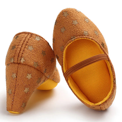 Newborn Infant Baby Fashion Girls High Heels Shoes 0-5Months Princess Bow Party Crib Shoes Photo Props Shoes