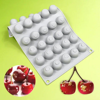 Baking Three-dimensional Candle Making Silicone Moulds Cherry Mousse Imitation Real Fruit DIY Chocolate Cake Mold