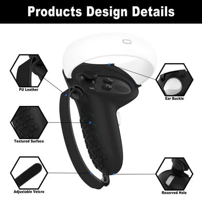 VR Protective Cover Elite Strap Head Strap Touch Controller Shell Case With Strap Handle Grip For Oculus Quest 2 Accessories