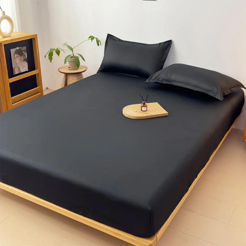 Throw Waterproof Mattress Cover Bed Fitted Sheet Mattress Bedspread Protector Pads Single/Double/King/Queen Full Size Gray/White