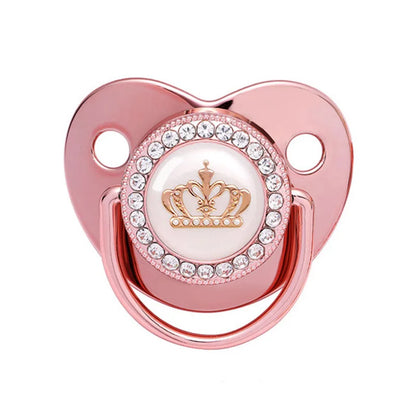 Baby Shower Gifts Baby Pacifier Rhinestone Pacifier Clips Princess Bling BPA Free Silicone Infant Nipple Newborn Baby Soother