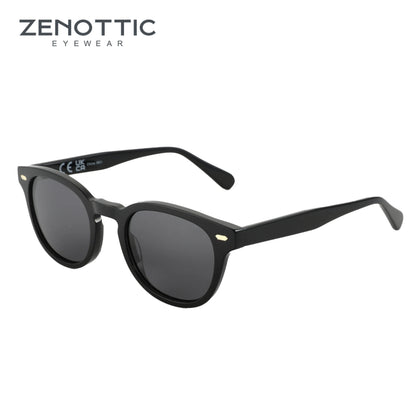 ZENOTTIC Classical High-quality Acetate Polarized Sunglasses Unisex UV400 Protection Shade Retro Round Sun Glasses ZS6211
