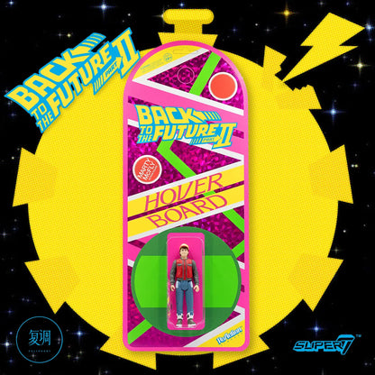 In Stock Super7 ReAction Back To The Future Part II Marty McFly Hover Board Limited 3.75" Retro Action Figure