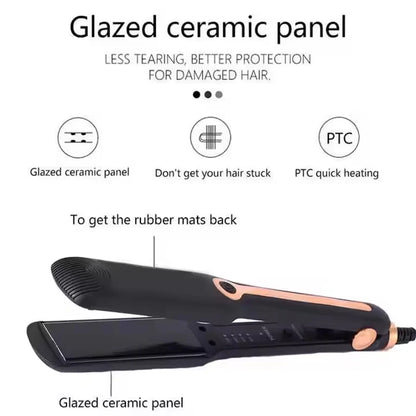 Professional Ceramic Hair Curly Hair Straightener Flat Iron Fast Heat Portable for Salon Household Temperature Adjustable