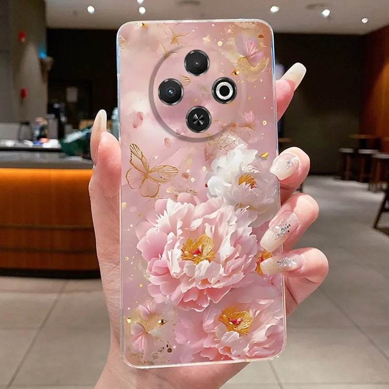 For Tecno Spark 30C Case kl5 kl5n Aesthetic Butterfly Flower Clear Soft Silicone Back Cover Techno Spark 30C Phone Case k15 k15n