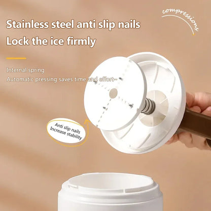 Mini Portable Ice Crusher & Smoothie Maker | Hand Operated Shaved Ice & Milkshake Machine | Household Kitchen Tool for Home & Outdoor
