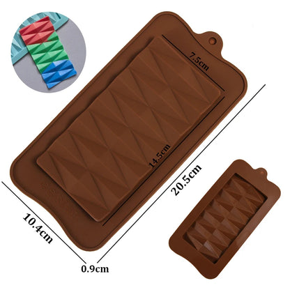 Chocolate Bar Mold Candy Jelly Pudding Silicone Mold Baking Tool